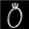 Image 4 : 0.77 CTW Certified Intense Blue SI Diamond Solitaire Engagement Ring 10K White Gold - REF-118N2Y - 3