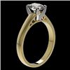 Image 4 : 1.25 CTW Certified VS/SI Quality Oval Diamond Solitaire Ring 10K Yellow Gold - REF-372K3W - 33012