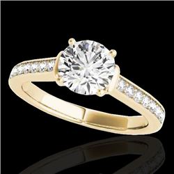 1.5 CTW H-SI/I Certified Diamond Solitaire Ring 10K Yellow Gold - REF-236H4A - 34927