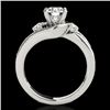 Image 2 : 1.5 CTW H-SI/I Certified Diamond Bypass Solitaire Ring 10K White Gold - REF-180W2F - 35093