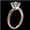 Image 4 : 1.25 CTW Certified VS/SI Quality Princess Diamond Solitaire Ring 10K Rose Gold - REF-372H3A - 32917