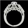 Image 2 : 1.7 CTW H-SI/I Certified Diamond Solitaire Ring 10K White Gold - REF-180A2X - 35259