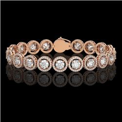 13.42 CTW Diamond Designer Bracelet 18K Rose Gold - REF-2174W2F - 42582