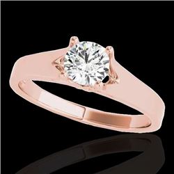 1.5 CTW H-SI/I Certified Diamond Solitaire Ring 10K Rose Gold - REF-329Y8K - 35165