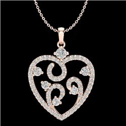 1.15 CTW Micro Pave VS/SI Diamond Designer 14K Rose Gold - REF-89A6X - 20389