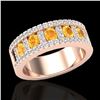 Image 2 : 2 CTW Citrine & Micro VS/SI Diamond Inspired Ring 10K Rose Gold - REF-61M8H - 20821