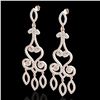Image 1 : 3.25 CTW VS/SI Diamond Micro Pave Designer Earrings 14K Rose Gold - REF-253A6X - 22416
