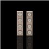 Image 1 : 5.31 CTW Princess Diamond Designer Earrings 18K Rose Gold - REF-978M4H - 42639