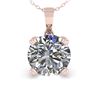 Image 2 : 1 CTW VS/SI Diamond Designer Necklace 14K Rose Gold - REF-273X3T - 38415