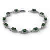 Image 1 : 6.10 CTW Emerald Bracelet 14K White Gold - REF-72A8X - 13800