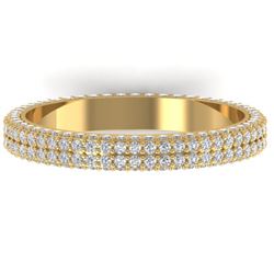 1.75 CTW Certified VS/SI Diamond Micro Eternity Ring 14K Yellow Gold - REF-130Y9K - 30269