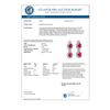 Image 3 : 6.75 CTW Ruby & Diamond Earrings 14K White Gold - REF-136W4F - 13939