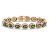 Image 1 : 16.93 CTW Tourmaline & Diamond Halo Bracelet 10K Rose Gold - REF-365W8F - 41112