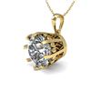 Image 1 : 1.50 CTW VS/SI Diamond Solitaire Necklace 18K Yellow Gold - REF-522W2F - 35728