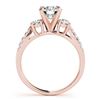 Image 2 : 1.5 CTW Certified VS/SI Diamond 3 Stone Solitaire Ring 18K Rose Gold - REF-414H5A - 28027