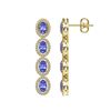 Image 2 : 6.09 CTW Tanzanite & Diamond Halo Earrings 10K Yellow Gold - REF-122Y2K - 40513