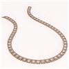 Image 2 : 41.80 CTW Princess Diamond Designer Necklace 18K Rose Gold - REF-7719K3W - 42723