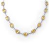 Image 1 : 37.0 CTW Citrine & Diamond Necklace 10K White Gold - REF-181N6Y - 10064