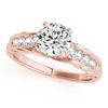 Image 2 : 0.79 CTW Certified VS/SI Diamond Solitaire 2Pc Wedding Set 14K Rose Gold - REF-121A8X - 31644