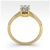 Image 4 : 1.01 CTW Oval Cut VS/SI Diamond Engagement Designer Ring 18K Yellow Gold - REF-282M6H - 32410
