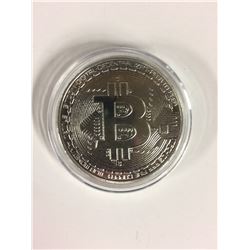 Bitcoin 1 oz .999 Pure Solid Silver Plated Commemorative Coins Collectible (RARE)