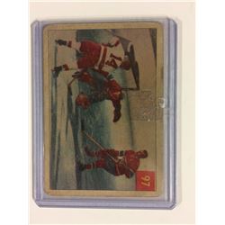 1954 Parkhurst #97 Jacques Plante/Butch Bouchard/Earl Reibel