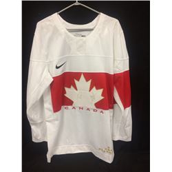 COREY PERRY & DENNIS POTVIN AUTOGRAPHED TEAM CANADA HOCKEY JERSEY