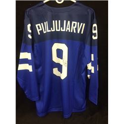 Jesse Puljujärvi AUTOGRAPHED TEAM FINLAND HOCKEY JERSEY