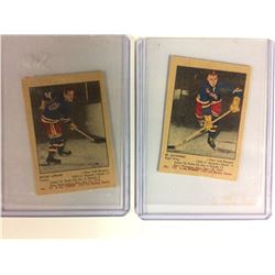 1951-52 PARKHURST #96 EDGAR LaPRADE & #102 ED SLOWINSKI