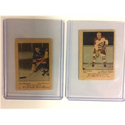 1951-52 PARKHURST #92 STEVE KRAFTCHECK & #8 PAUL MASNICK