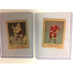 1951-52 PARKHURST #41 JIM PETERS & #58 BENNY WOIT