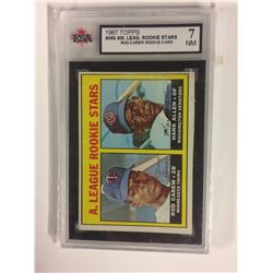 1967 TOPPS #569 AM. LEAG. ROOKIE STARS (ROD CAREW ROOKIE) 7 NMM+ (KSA)
