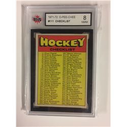 1971-72 O-PEE-CHEE #111 CHECKLIST (8 NMM) KSA