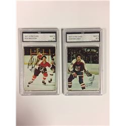 1977 O-PEE-CHEE GRADED  RICK MACLEISH & DAVE MALONEY AUTO HOCKEY CARDS (FGS)