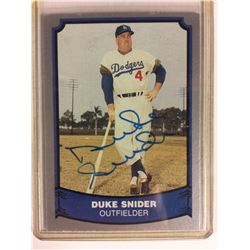 DUKE SNIDER AUTOGRAPHED BASEBALL CARD
