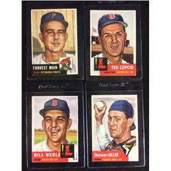 1953 TOPPS BASEBALL CARD LOT (NM) MAIN, LEPCIO, WERLE, LOLLAR