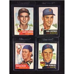 1953 TOPPS BASEBALL CARD LOT (NM) FANNIN, HOFMAN, LOLLAR, SCHULTZ