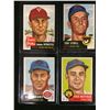Image 1 : 1953 TOPPS BASEBALL CARD LOT (NM) WYROSTEK, ATWELL, ADAMS, HATFIELD