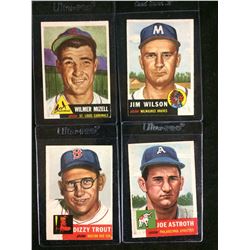 1953 TOPPS BASEBALL CARD LOT (NM) MIZELL, WILSON, TROUT, ASTROTH