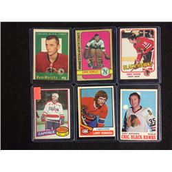 VINTAGE NHL STARS HOCKEY CARD LOT (MURPHY, WORSLEY, SAVARD, GARTNER, ROBINSON, ESPOSITO)