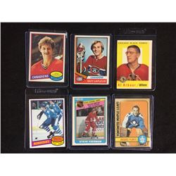 VINTAGE NHL STARS HOCKEY CARD LOT (LANGWAY, LAFLEUR, ARBOUR, GOULET, YZERMAN, PLANTE)