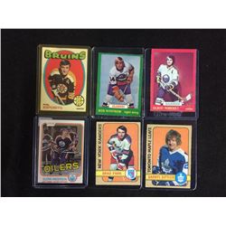 VINTAGE NHL STARS HOCKEY CARD LOT (ESPOSITO, NYSTROM, PERREAULT, ANDERSON, PARK, SITTLER)