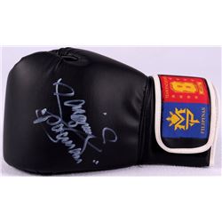 Manny Pacquiao Signed Black Boxing Glove Inscribed "Pacman" (Pacquiao COA)