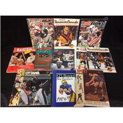 VINTAGE SPORTS MAGAZINES/ BOOKS LOT