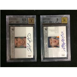 HIGH GRADED HOCKEY AUTO CARD LOT (LECLAIRE, HARTNELL)