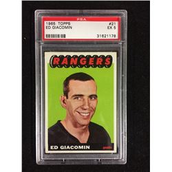 1965 TOPPS #21 ED GIACOMIN (EX 5) PSA