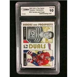 2007-2008 IN THE GAME #93 TAVARES/ DELVECCHIO HEROES & PROSPECTS (GEM MT 10) GMA GRADING