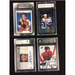 HIGH GRADED HOCKEY CARD LOT (FORSBERG, BERTUZZI, HARTNELL, HJALMARSSON)