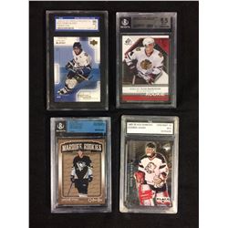 HIGH GRADED HOCKEY CARD LOT (BLATNY, HJALMARSSON, STAAL, HASEK)