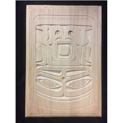 2009 SQUAMISH NATION NATIVE WOOD CARVED ART BY JIMMY JOSEPH (8" X 10")